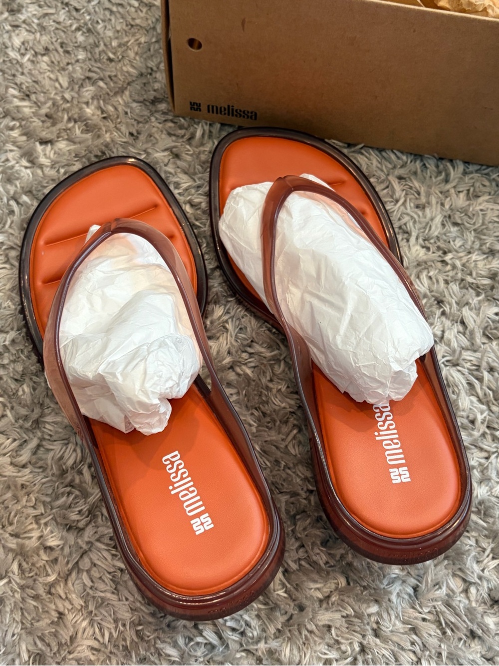 BNIB Melissa Flip Flop Kitten Jelly Heel Sandals size 8 - Picture 5 of 10